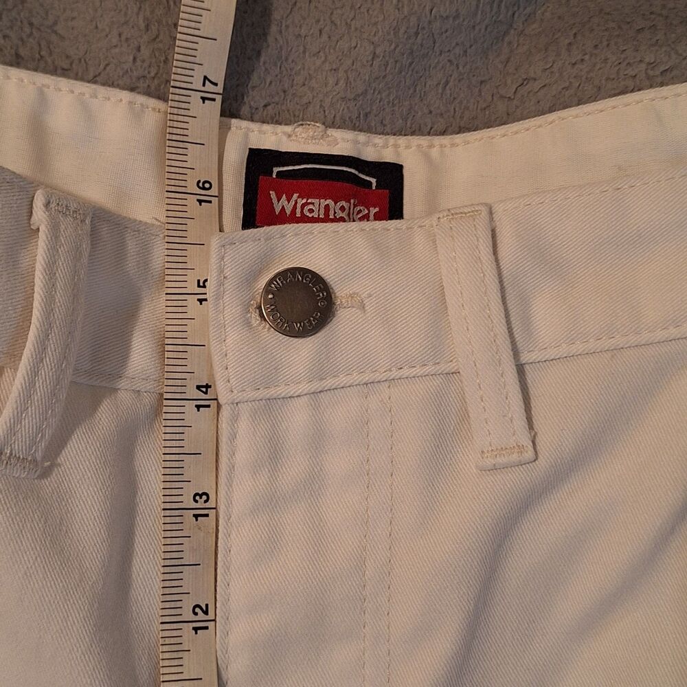 WRANGLER Workwear White Jeans Men 44x32 Painters Carpenters Pants - Picture 9 of 12